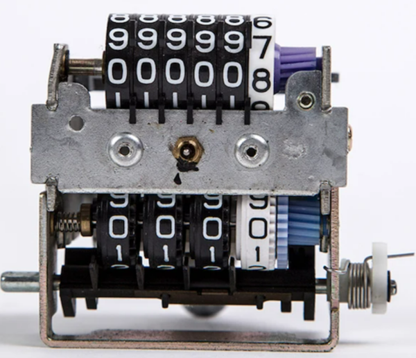 Counter manual in motorcycle digital dashboard 5 digit mechanical
